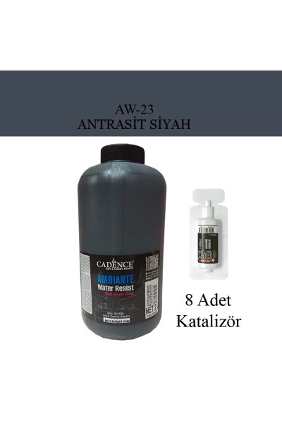 AMBIENTE SUYA DAY. AKR. BOYA AW-23 ANTRASİT SİYAH 2000ML + KATALİZÖR 80GR