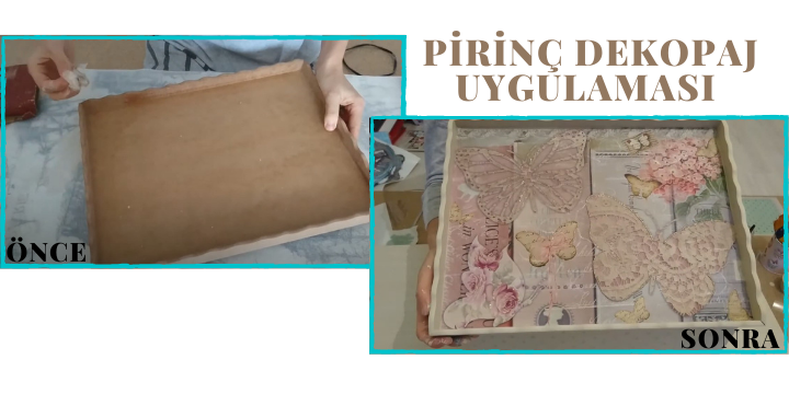 Pirinç Dekopaj Uygulaması İle Ahşap Tepsi Nasıl Boyanır?