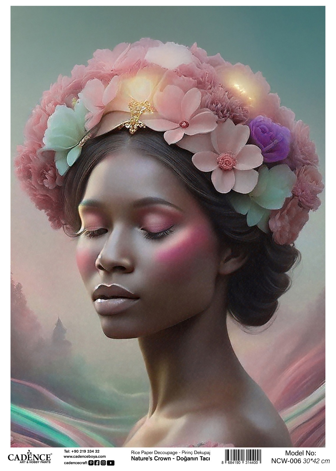 NATURES CROWN-DOĞANIN TACI-NCW-006-30X42-rice paper-pirinçdekopaj