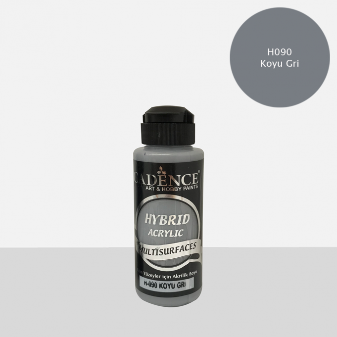 Cadence Boya Kartela | Koyu Gri Renk | Kokusuz Duvar Boyası | Hobi Marketim 120, 500, 2LT