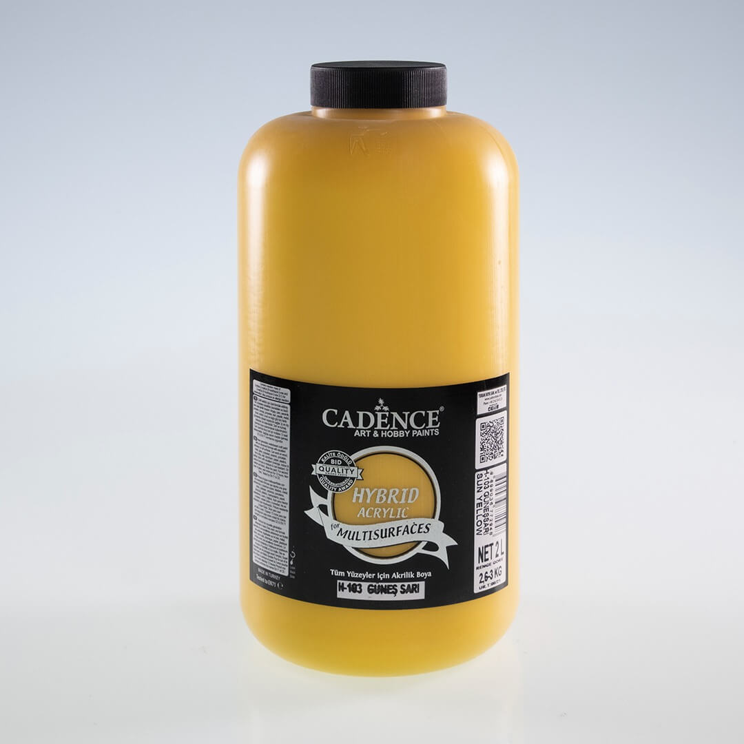 Güneş Sarı Cadence Multisurface Akrilik Boya H103 - 2000 ML