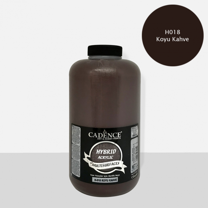 Cadence Hobi Boya | Koyu Kahve Renk | Lake Mobilya Boyası | Sanatsal Hobi Marketi 120, 500, 2LT