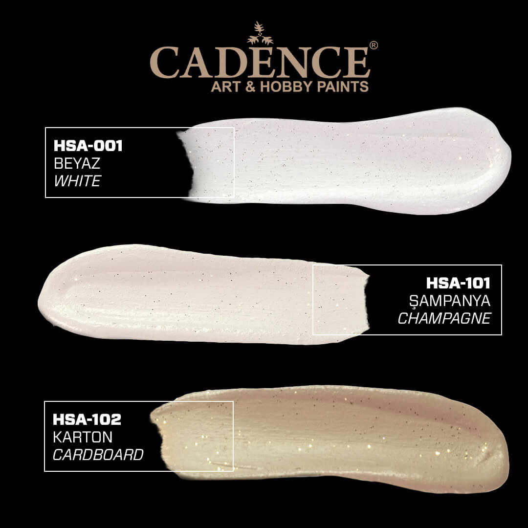 Şampanya Cadence Multisurface Altın Simli Akrilik Boya HSA101 - 500 ML renkleri