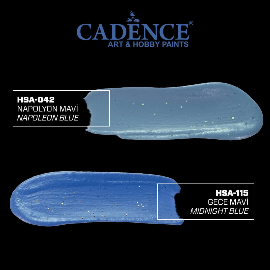 Napolyon Mavi Cadence Multisurface Altın Simli Akrilik Boya HSA042 - 120 ML