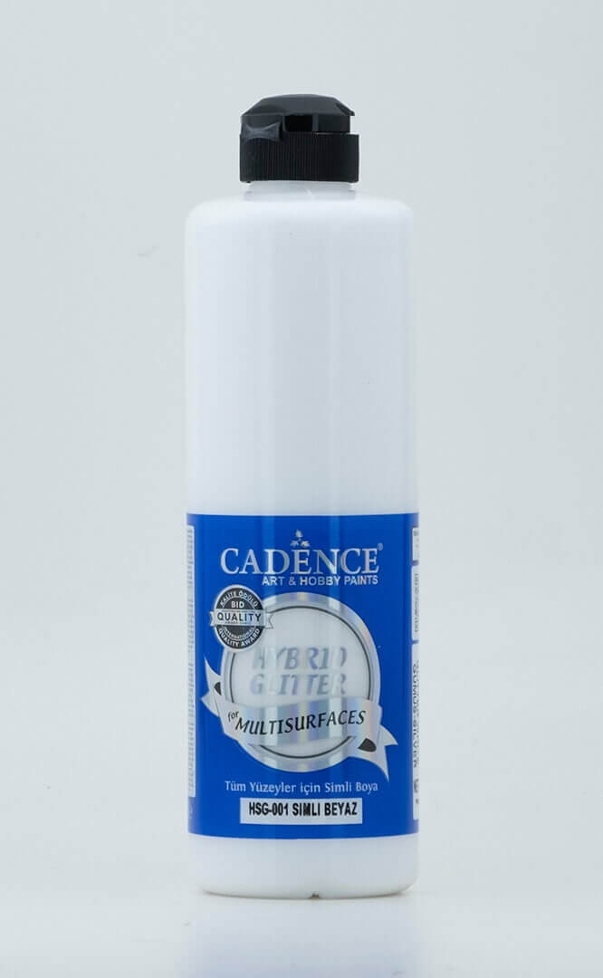 Beyaz Cadence Multisurface Gümüş Simli Akrilik Boya HSG001 - 500 ML