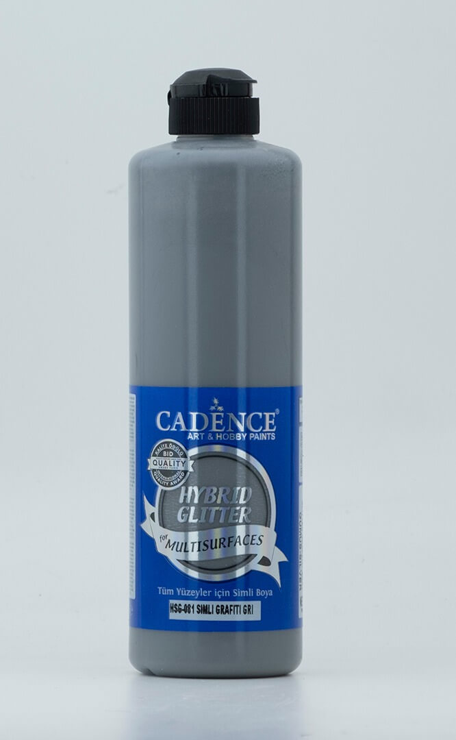 Grafiti Gri Cadence Multisurface Gümüş Simli Akrilik Boya HSG081 - 500 ML