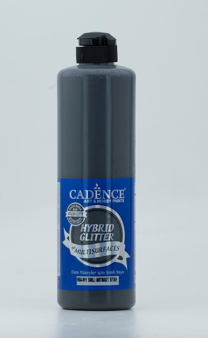 Antrasit Siyah Cadence Multisurface Gümüş Simli Akrilik Boya HSG091 - 500 ML