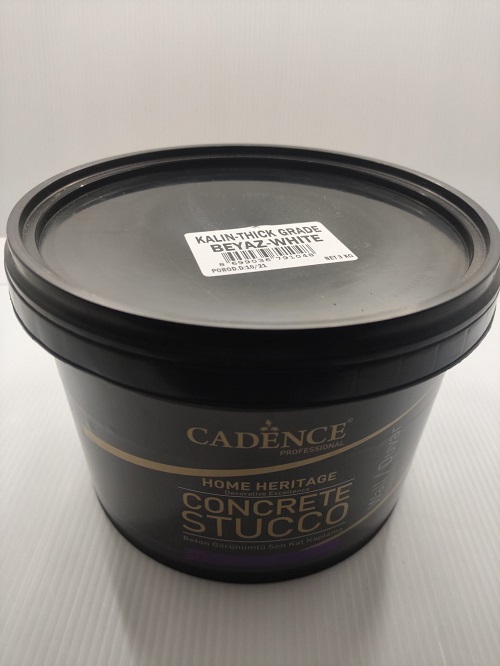 Cadence Duvar Beton Kaplama - Kalın Beyaz 3kg renkleri