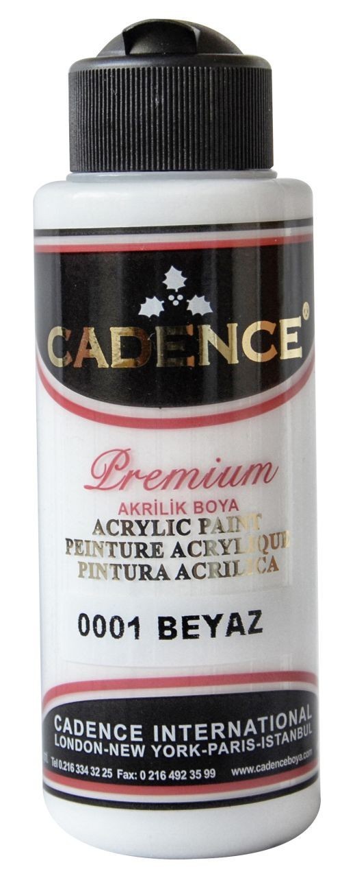 Cadence Akrilik Boya 120ML(cc) 0001 Beyaz fiyatları