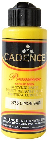 Cadence Akrilik Boya 120ML(cc) 0755 Limon Sarı