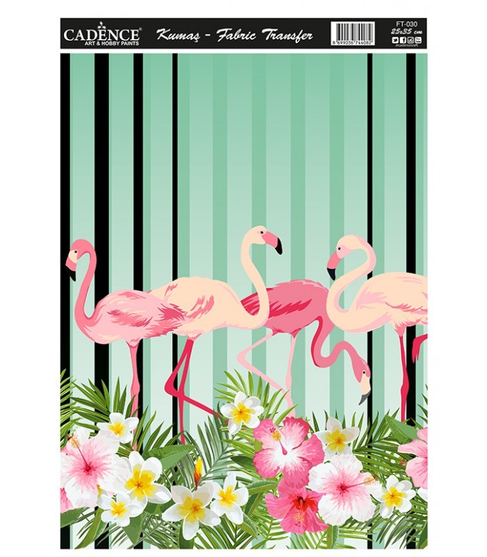 Cadence Kumaş Transfer Flamingo 25x35 KT-30