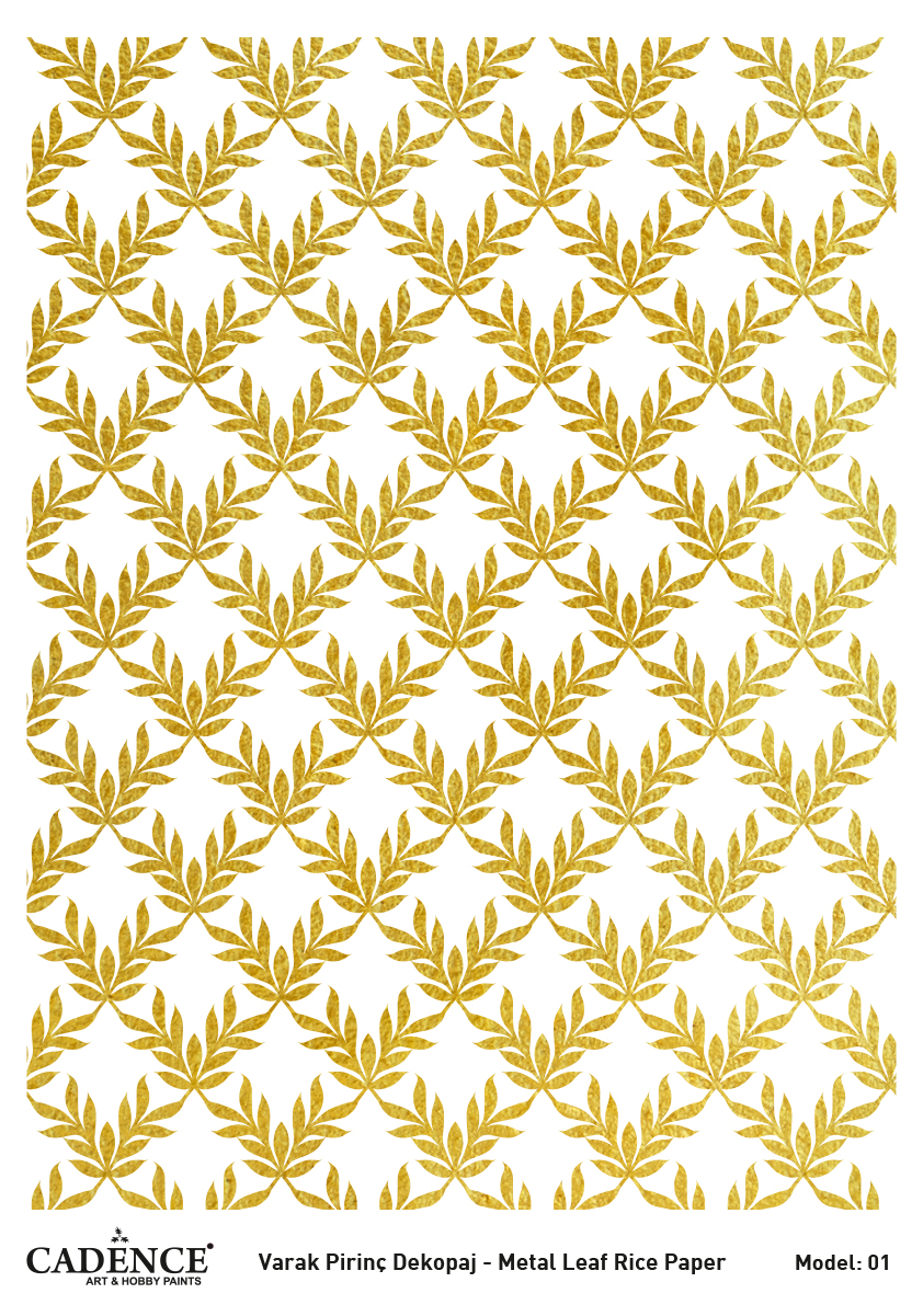 Cadence Altın-Gümüş Varak Pirinç Dekopaj (Zemin) - A01