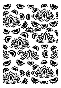 Cadence Çiçek Stencil FCS-02 (21x30) - lotus - nilüfer