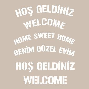 AS442 - A4 Stencil-hoşgeldin-ev-welcome