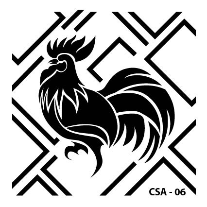 Horoz Çocuk Stencil CSA-06  ( 15 x 15 ) - hayvan - tavuk