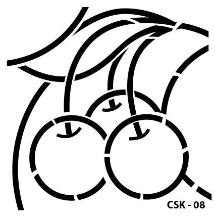 Kiraz Çocuk Stencil CSK-08  ( 25 x 25 )
