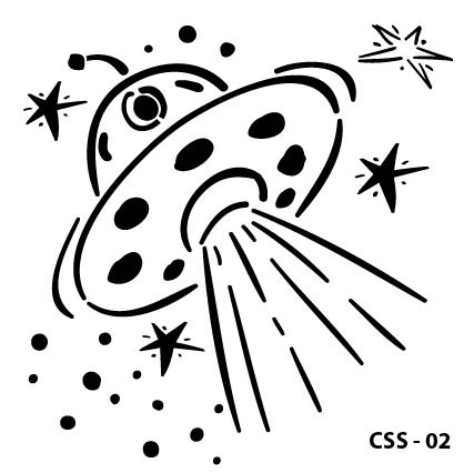 Ufo Çocuk Stencil CSS-02 ( 15 x 15 )