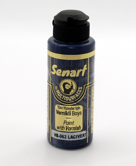 Lacivert Senart Vernikli Boya 120 ML VB062- akrilik vernikli boya- vernikli-