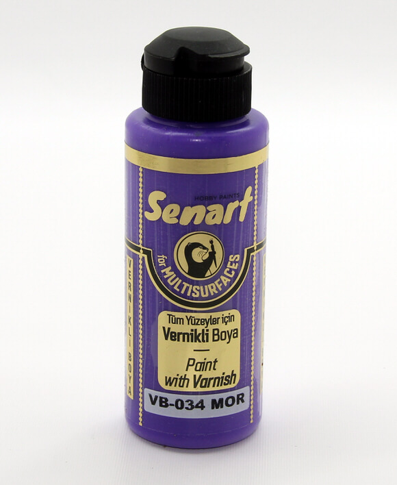 Mor Senart Vernikli Boya 120 ML VB034- akrilik vernikli boya- vernikli-