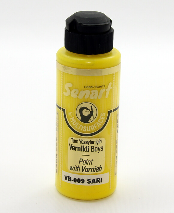 Sarı Senart Vernikli Boya 120 ML VB009 - akrilik vernikli boya- vernikli