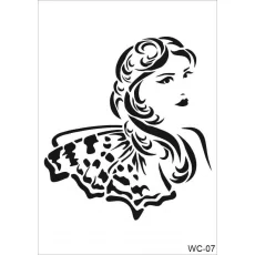 Kadın Karakterler Cadence A4 Stencil WC07